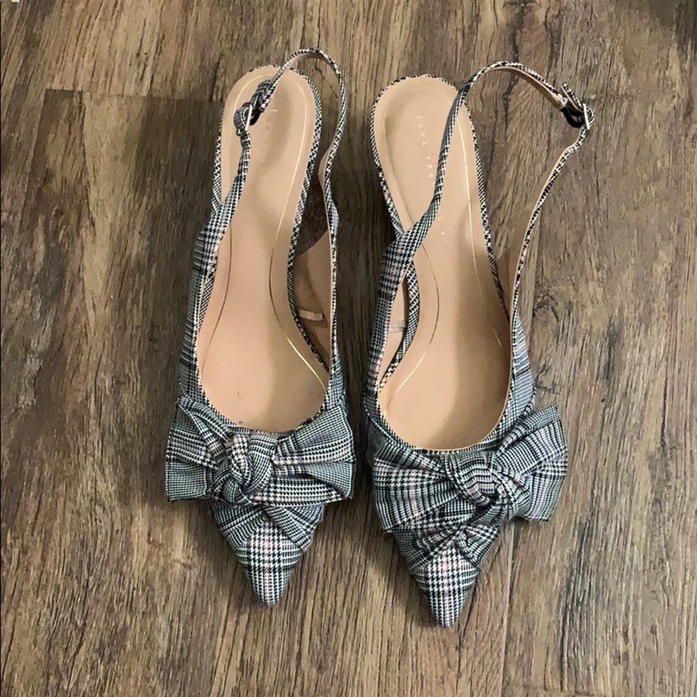 Zara kitten slingback heels